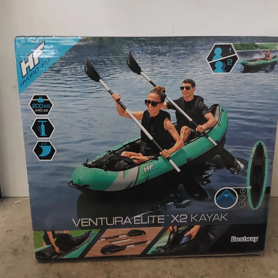 BOXED HYDRO-FORCE VENTURA ELITE 2 PERSON INFLATABLE KAYAK (1 BOX)