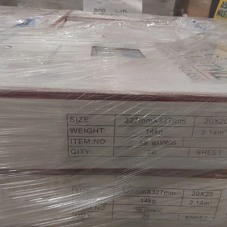 PALLET CONTAINING APPROXIMATELY 68x BRAND NEW BOXES OF 20pcs 327x327MM MOSAIC TILES