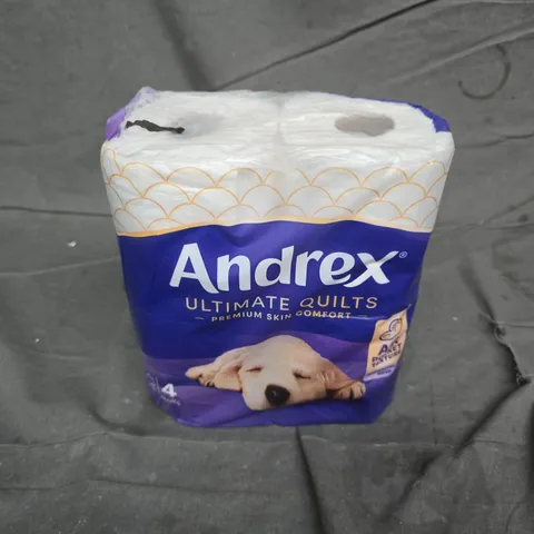 6 PACKS OF ANDREX ULTIMATE QUILTS TOILET PAPER - EACH PACK CONTAINS 4 ROLLS