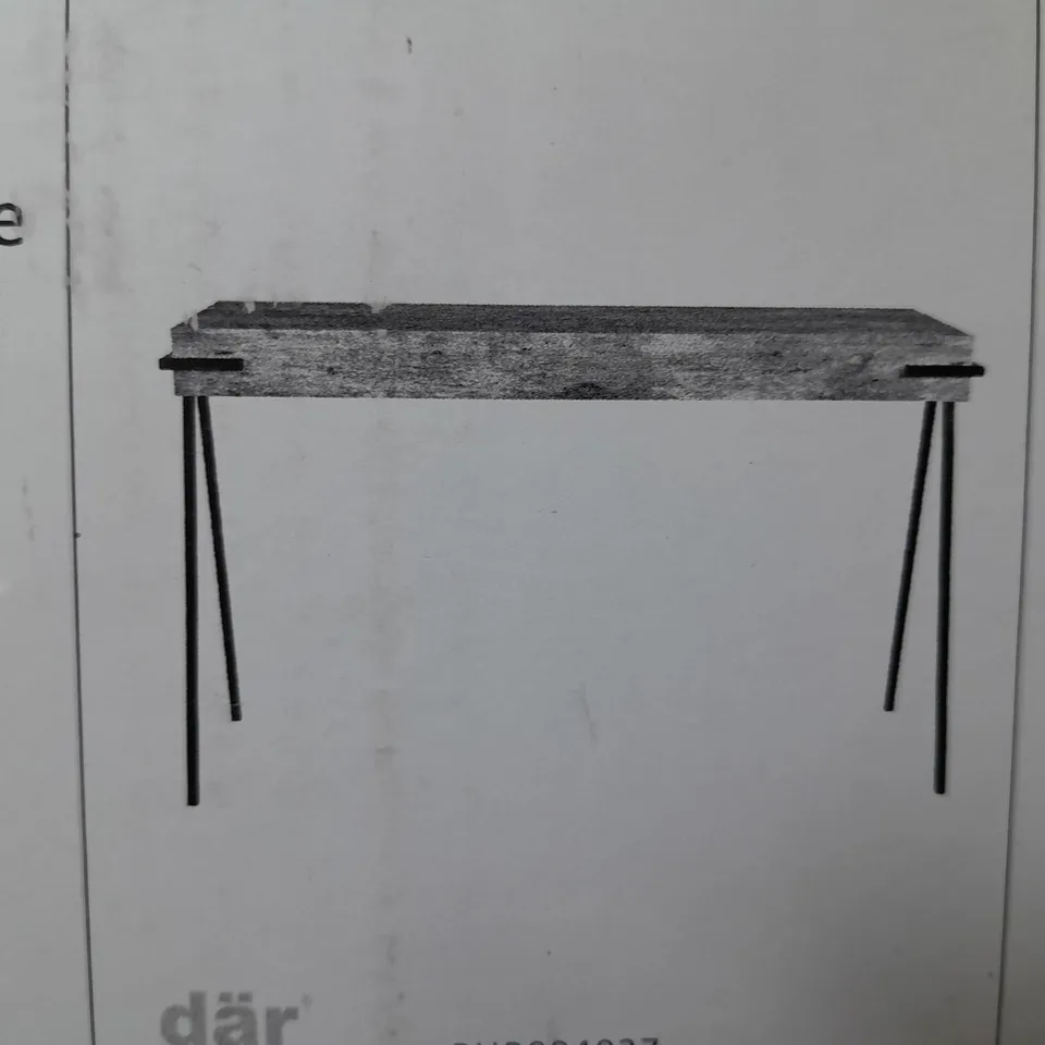 BOXED DAR LIGHTING CONSOLE TABLE CONCRETE EFFFECT 1200MM