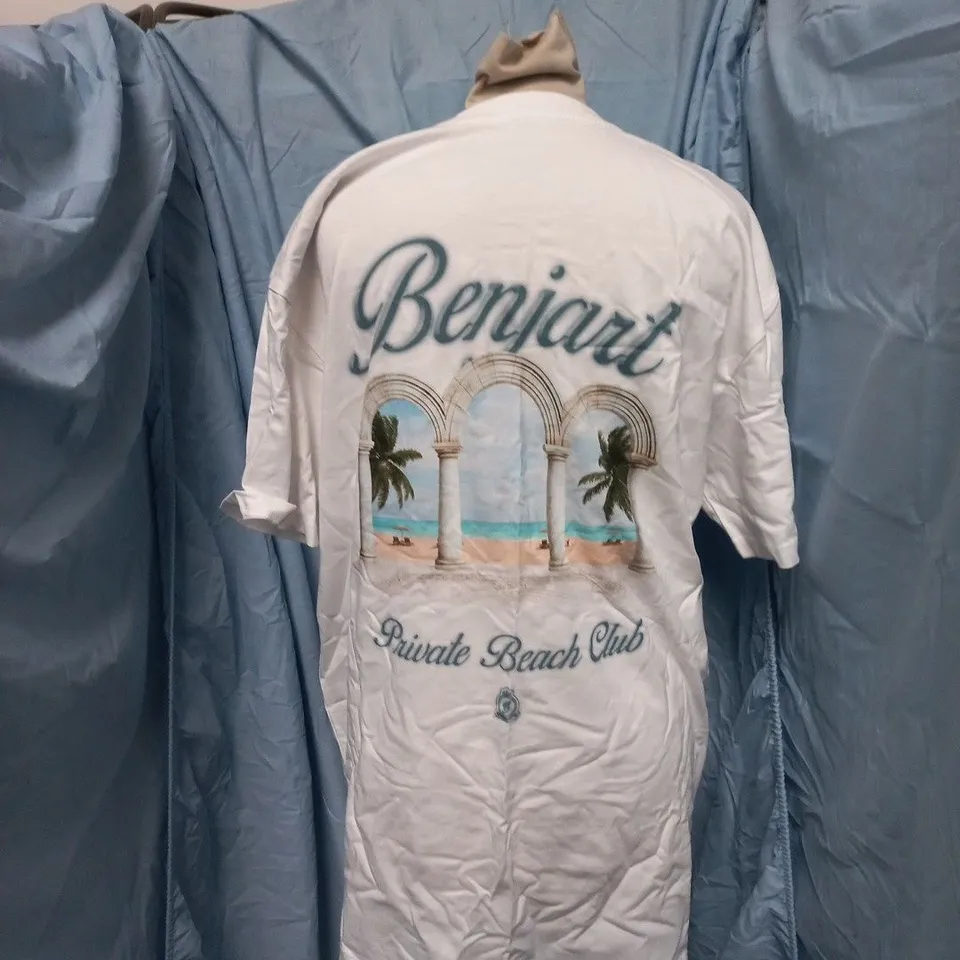 BENJART PRIVATE BEACH CLUB T-SHIRT – WHITE SIZE L