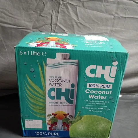 CHI 100% PURE COCONUT WATER – 6 X 1 LITRE PACK