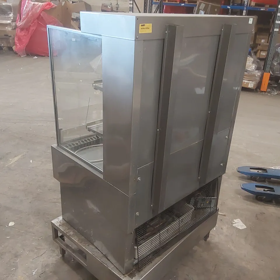 COMMERCIAL STAINLESS STEEL OPEN-FRONT MULTIDECK DISPLAY FRIDGE
