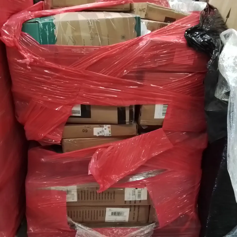 PALLET OF ASSORTED ITEMS TO INCLUDE: PET STROLLER, MATTRESS TOPPER, LED MIRROR ECT