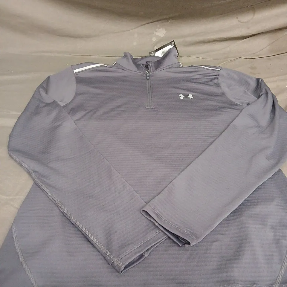 UNDER ARMOUR GREY LONG SLEEVE JACKET SIZE L 