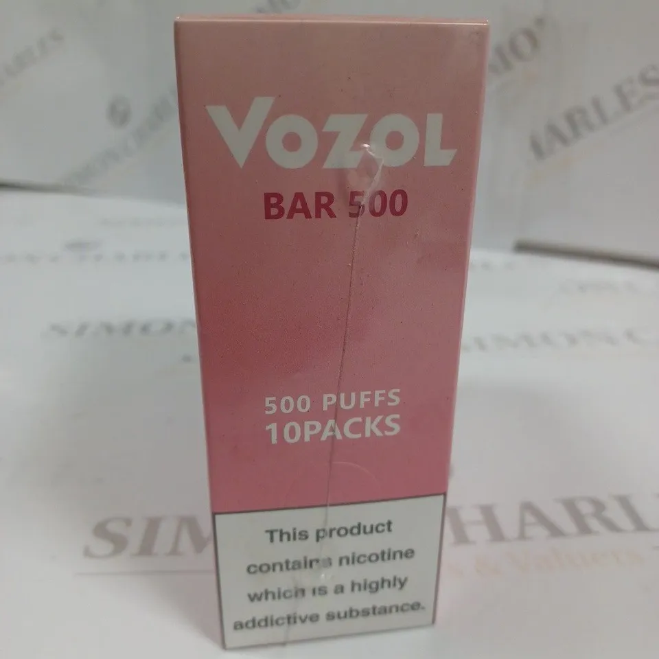 SEALED 10-PACK OF VOZOL BARR 500 E-CIGARETTES - LYCHEE ICE