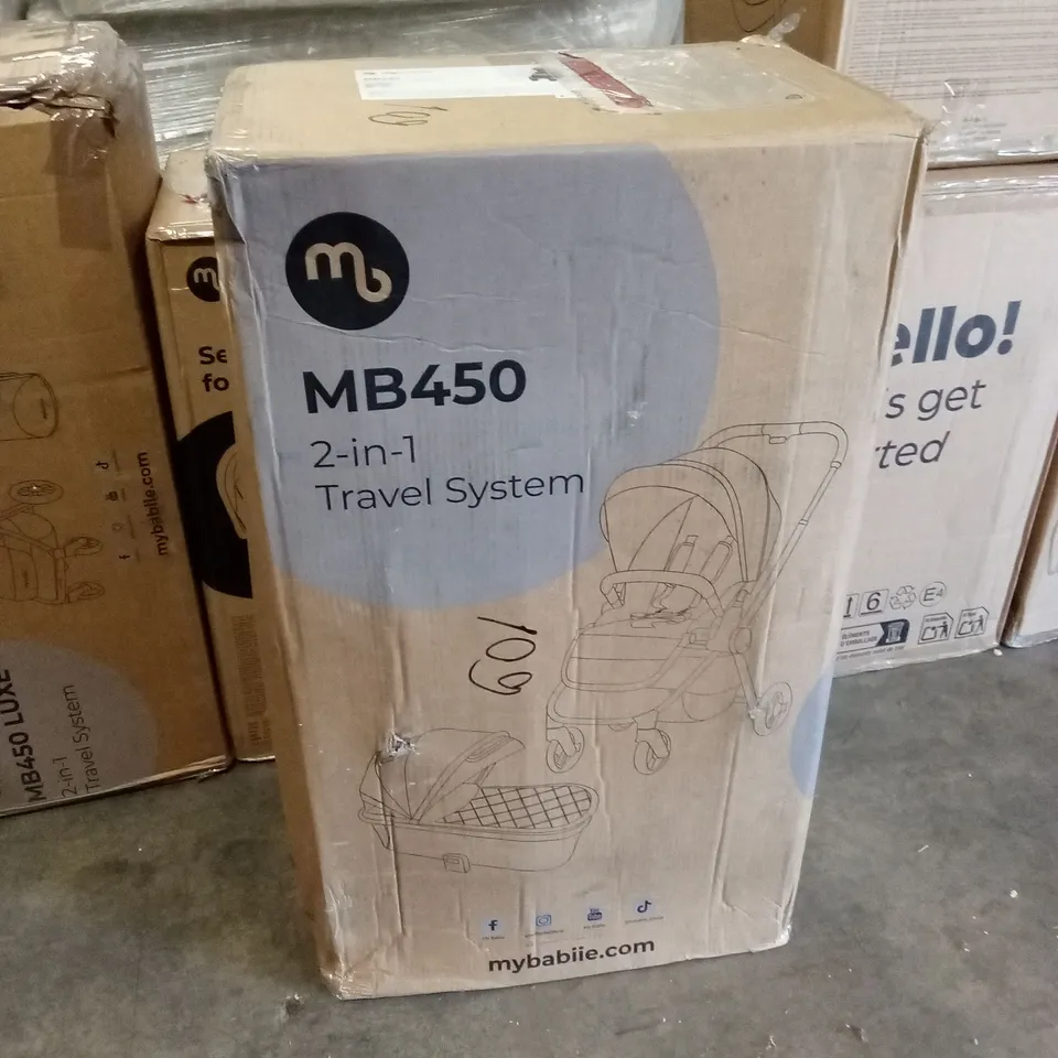 BOXED MYBABIIE MB450 2-IN-1 TRAVEL SYSTEM 
