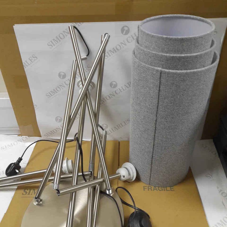 JOHN LEWIS 3 LIGHT CLUSTER SHELF FLOOR LAMP