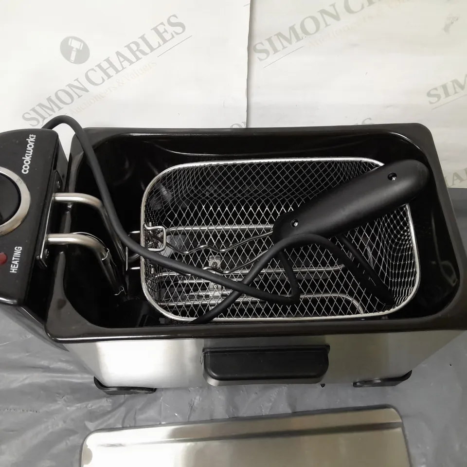 BOXED COOKWORKS STAINLESS STEEL PROFESSIONAL FRYER 3 LITRE 