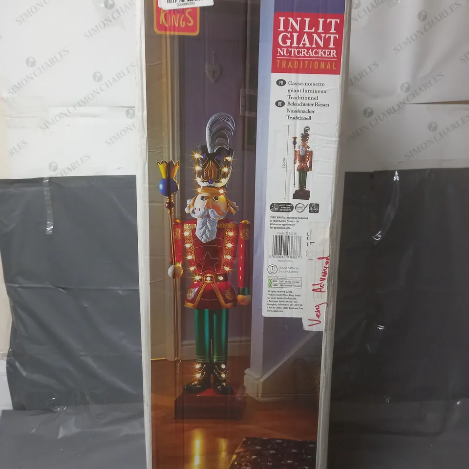 BOXED IN-LIT GIANT NUTCRACKER - COLLECTION ONLY RRP £129.99