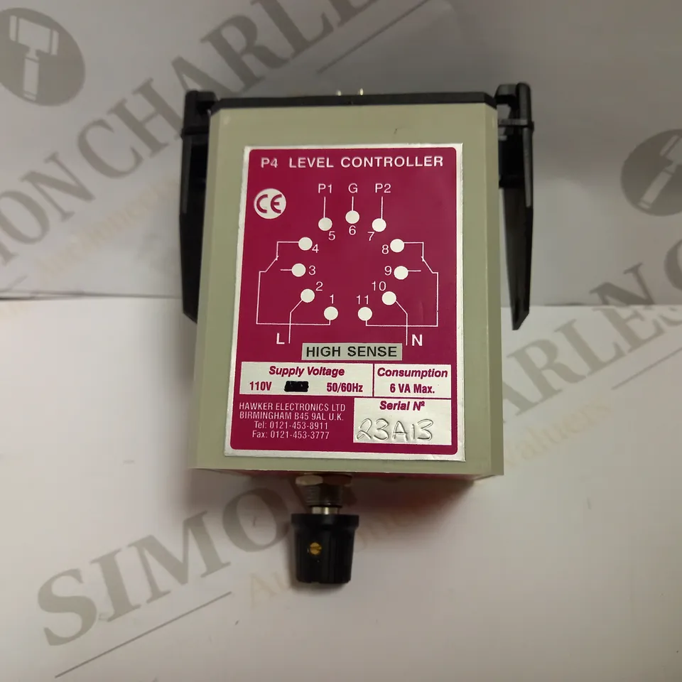 HAWKER ELECTRONIC P4-AC110 CONDUCTIVITY LEVEL CONTROLLER