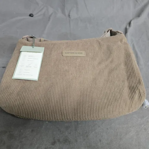 KAPTEN & SON CORDUROY HANDBAG – BROWN