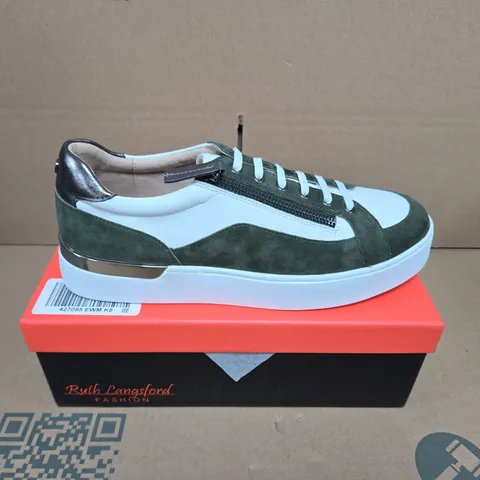 RUTH LANGSFORD LEATHER LUXE 2.0 TRAINER SIZE 8