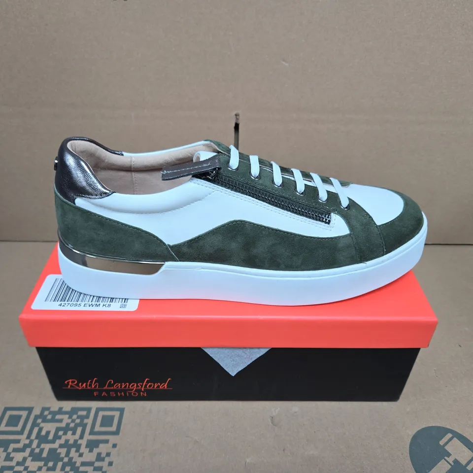 RUTH LANGSFORD LEATHER LUXE 2.0 TRAINER SIZE 8