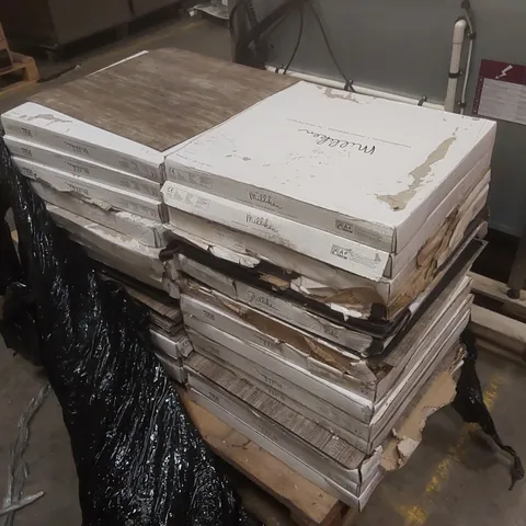 PALLET CONTAINING APPROXIMATELY 25x 16PCS MILLIKEN FLOORS ABSTRACT TWIST VINYL TILES