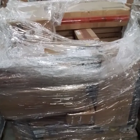 PALLET CONTAINING VARIOUS ASSORTED BOXED ITEMS TO INCLUDE: JEWELLERY CABINET, SHOE RACK, BOOKSHELF ECT.