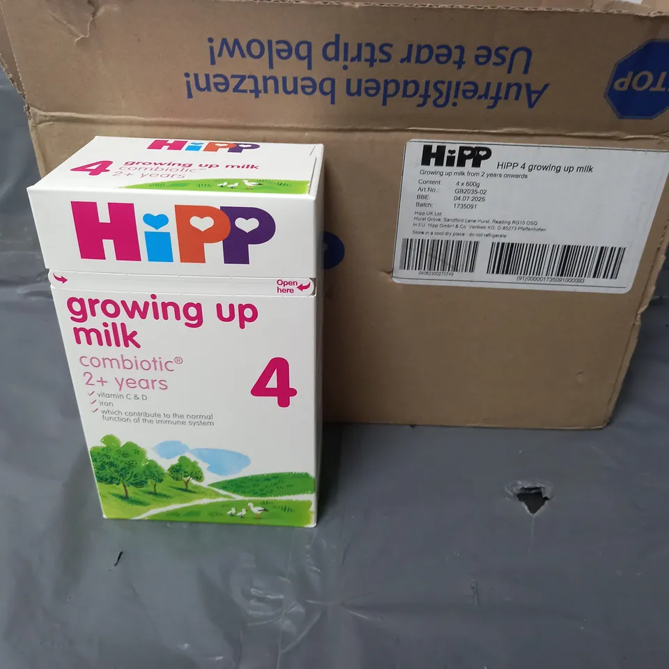 BOXED HIPP X4 GROWING UP MILK 4 COMBIOTIC 2+ YEARS 600G