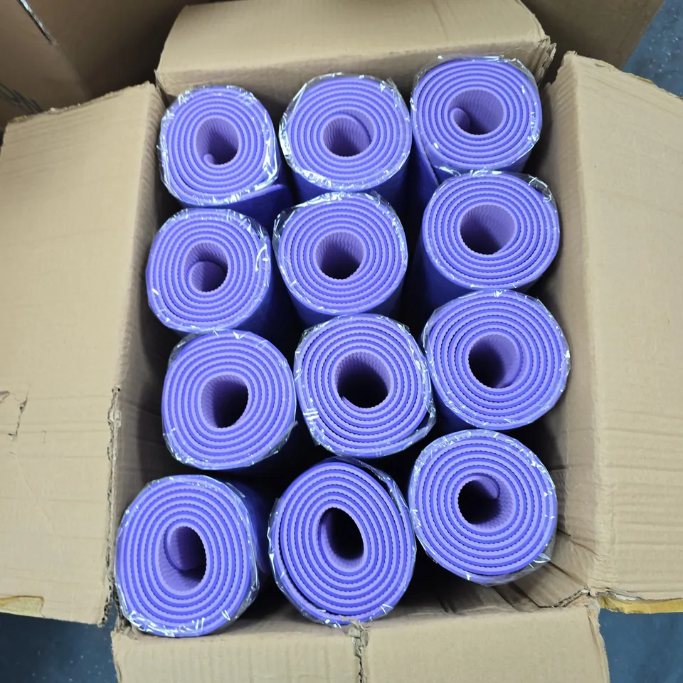 BOX OF 12 PURPLE SOULSMART TPE YOGA MATS