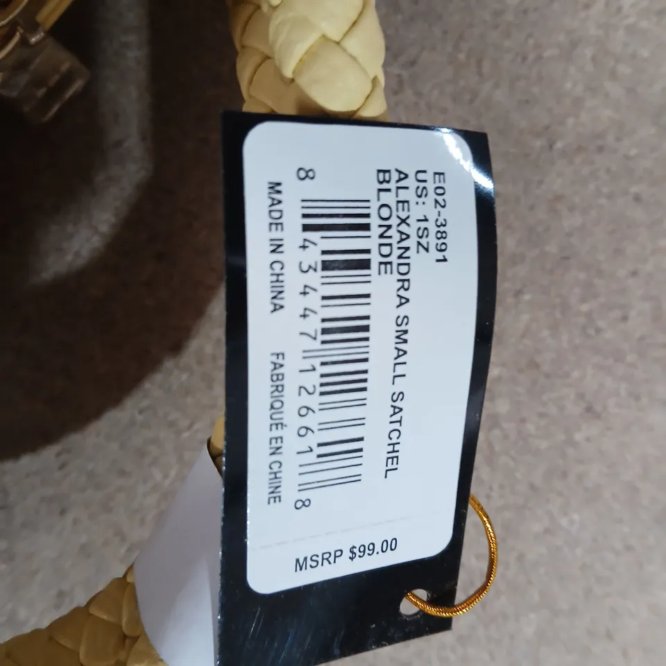 BEBE ALEXANDRA SMALL SATCHEL BAG – BLONDE