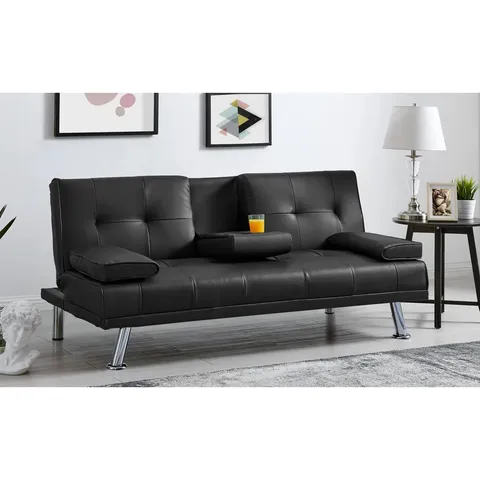 BOXED MAJEL 3 SEATER UPHOLSTERED SOFA BED