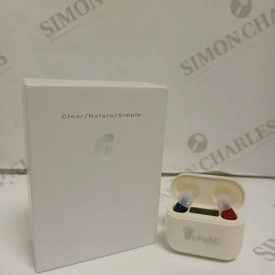 BOXED OREMI WIRELESS HEARING DEVICE & CHARGING CASE 