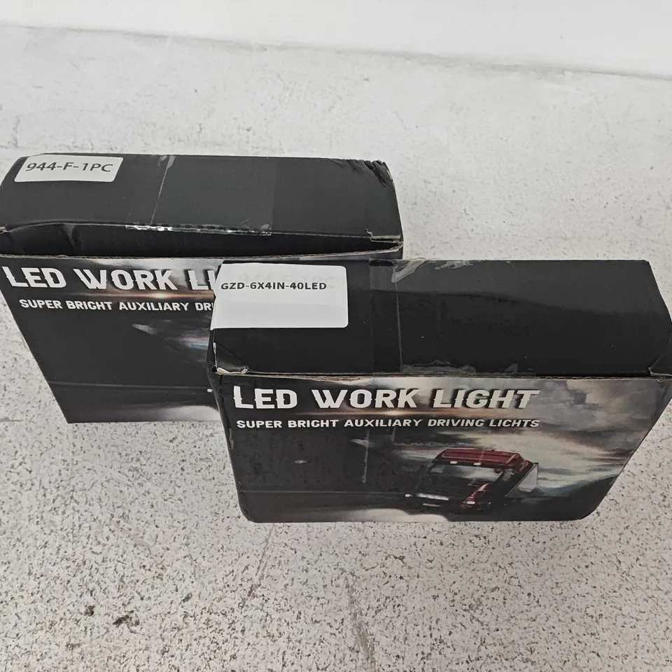 LOT OF 2 LED WORK LIGHT – SUPER BRIGHT AUXILIARY DRIVING LIGHTS (BOXED)