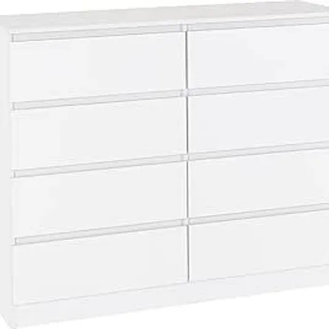BOXED MALVERN 8 DRAWER CHEST - WHITE (2 BOXES)