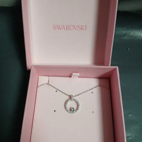 SWAROVSKI CIRCULAR PENDANT NECKLACE – BOXED 