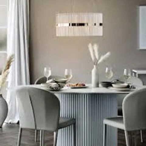 BOXED DANETTI MILA CHROME ROUND HALO PENDANT