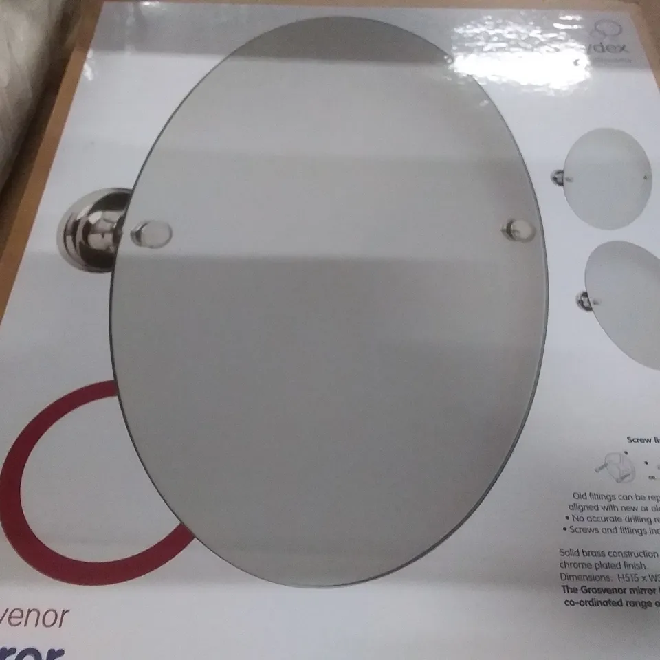 BOXED BATHROOM MIRROR CHROME