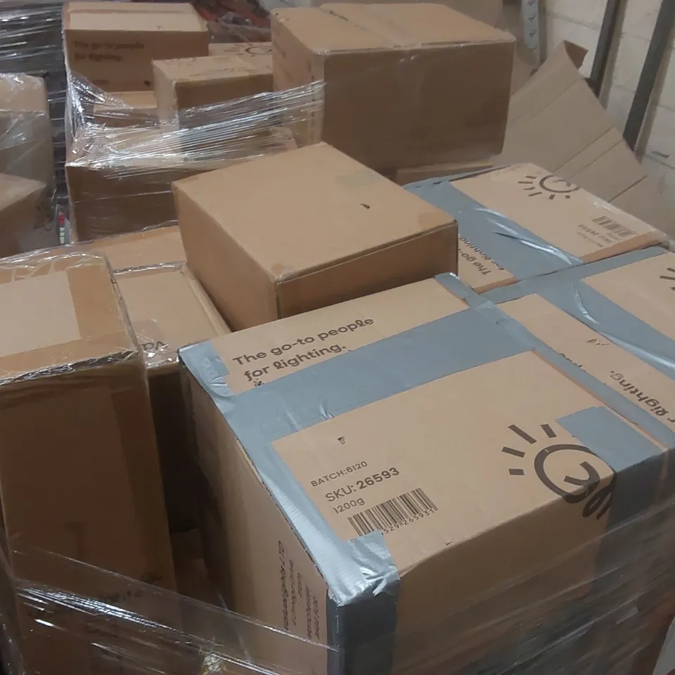 PALLET CONTAINING A VERY LARGE QUANTITY OF ASSORTED DESIGNER LIGHTING PRODUCTS