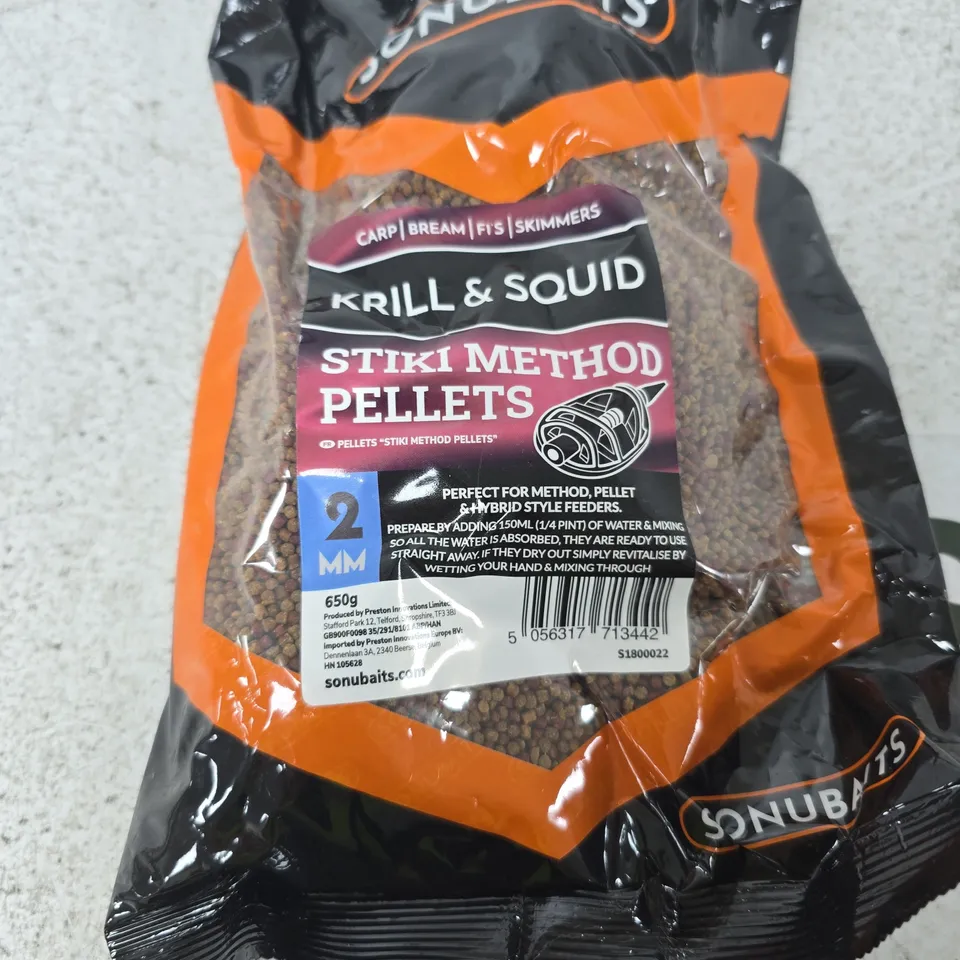 SONUBAITS KRILL & SQUID STIKI METHOD PELLETS, 2MM, 650G