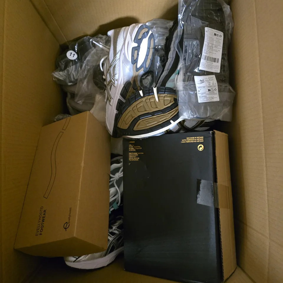 APPROXIMATELY 10 ASSORTED PAIRS OF FOOTWEAR PRODUCTS IN VARIOUS STYLES & SIZES 