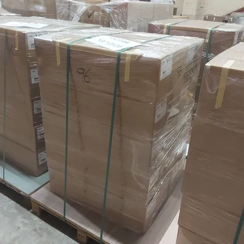 PALLET CONTAINING A LARGE QUANTITY OF ASSORTED BATHROOM FURNITURE PARTS INCLUDING: VELDEAU VANITY CARCASSES ECT