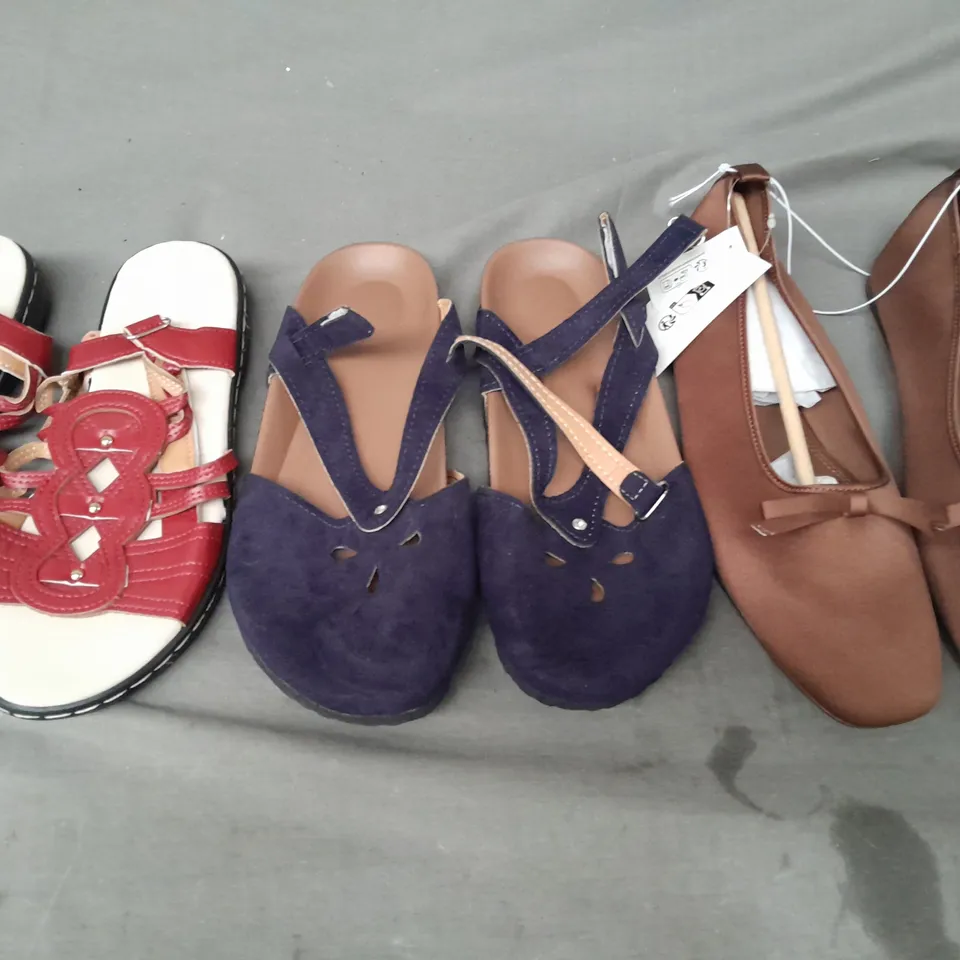 BOX OF APPROXIMATELY 15 ASSORTED PAIRS OF SHOES AND FOOTWEAR ITEMS IN VARIOUS COLOURS, STYLES, AND SIZES - COLLECTION ONLY