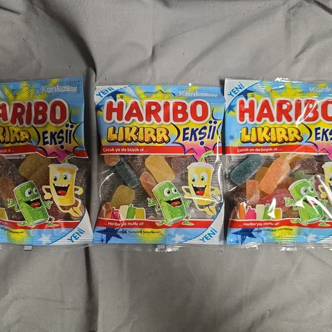 BOX OF APPROXIMATELY 15 PACKS OF HARIBO LIKIRLI EKŞI GUMMIES