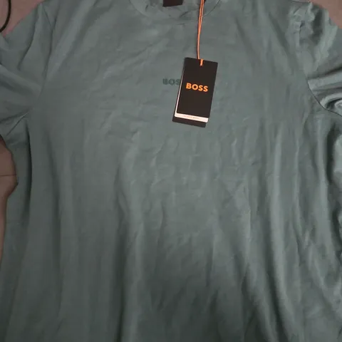 HUGO BOSS TEAL LONG-SLEEVE SHIRT – MEN'S SIZE M