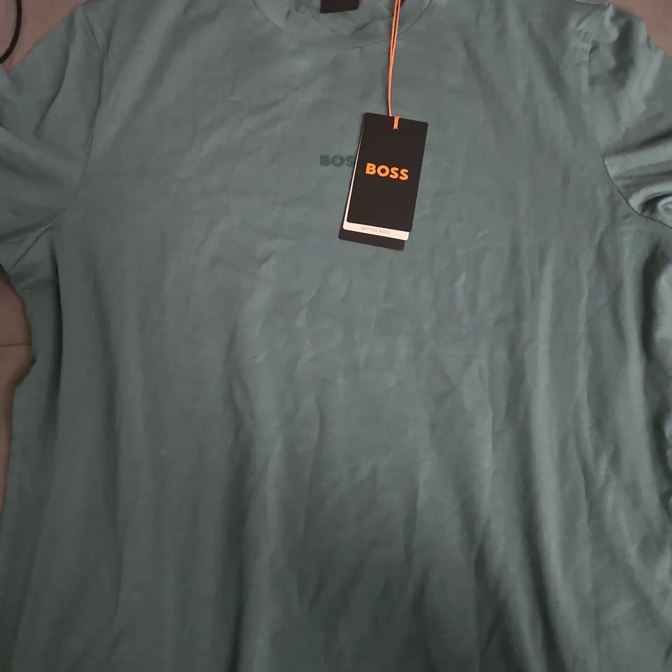 HUGO BOSS TEAL LONG-SLEEVE SHIRT – MEN'S SIZE M