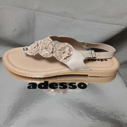 ADESSO ROSE GOLD EMBELLISHED SANDALS – UK 8 (EU 41)