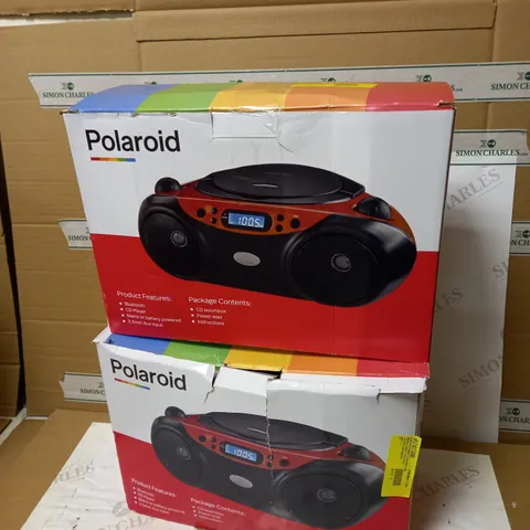 LOT OF 2 POLAROID CD BOOMBOXES