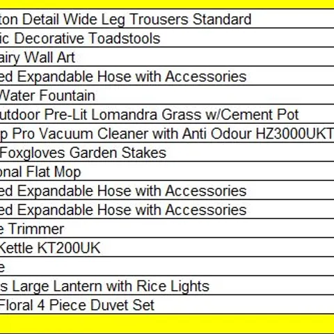 PALLET OF APPROXIMATELY 16 ASSORTED HOUSEHOLD AND GARDEN PRODUCTS TO INCLUDE;