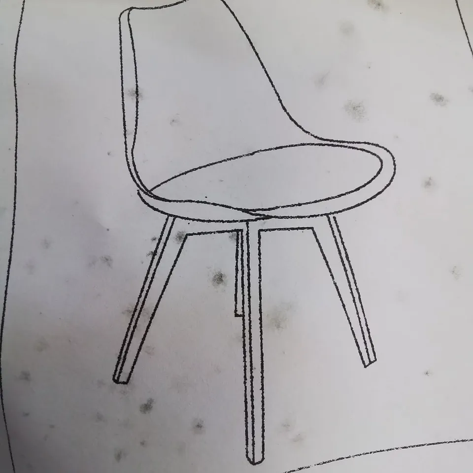 A BOXED PLASTIC/LEATHER UPHOLSTERED OFFICE/SIDE CHAIR IN RED