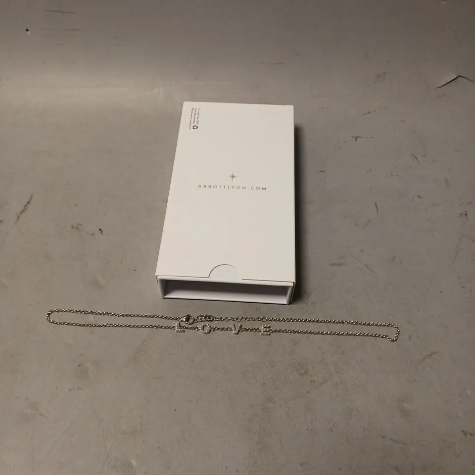 BOXED ABBOTTLYON LOVE NECKLACE 