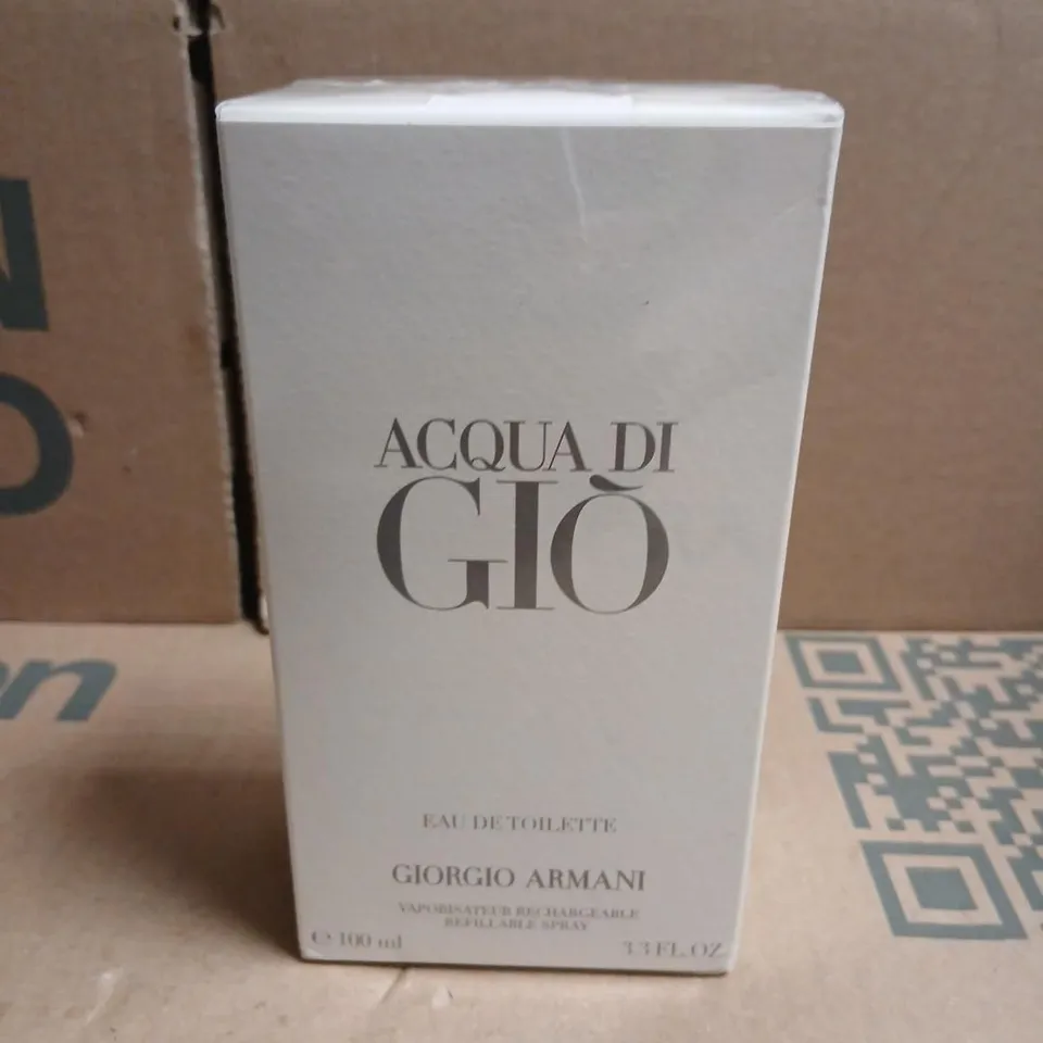 BOXED AND SEALED ACQUA DI GIO GIORGIO ARMANI EAU DE TOILETTE 100ML