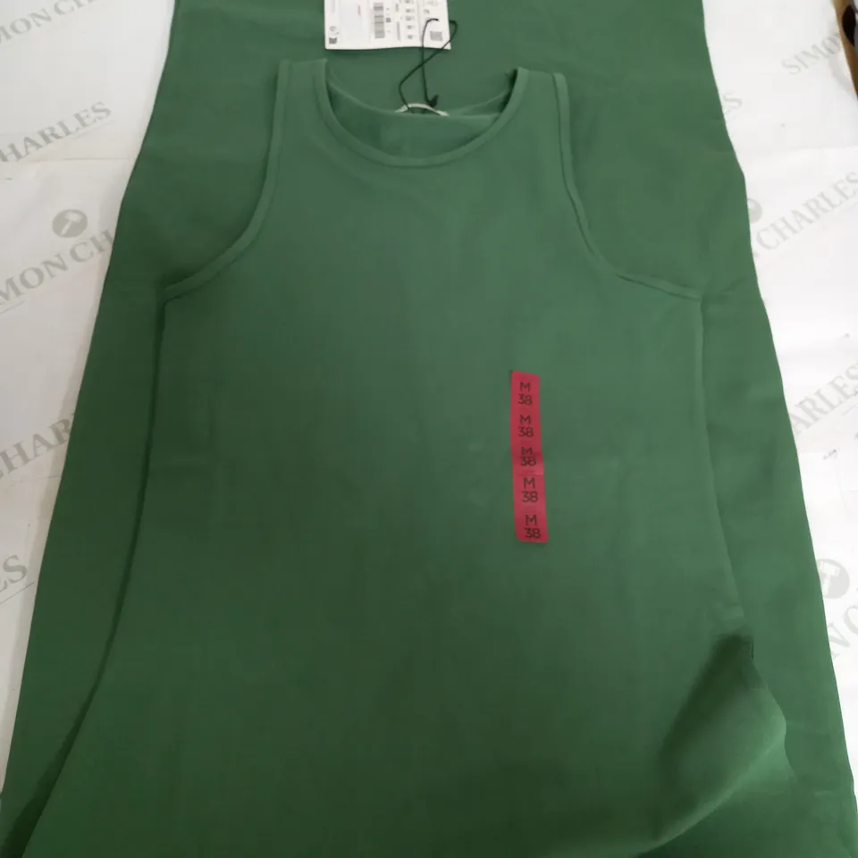 PULL & BEAR STRECH KHAKI DRESS - MEDIUM