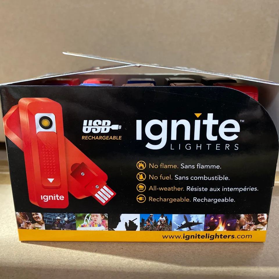 10 PACKS OF IGNITE USB LIGHTERS 