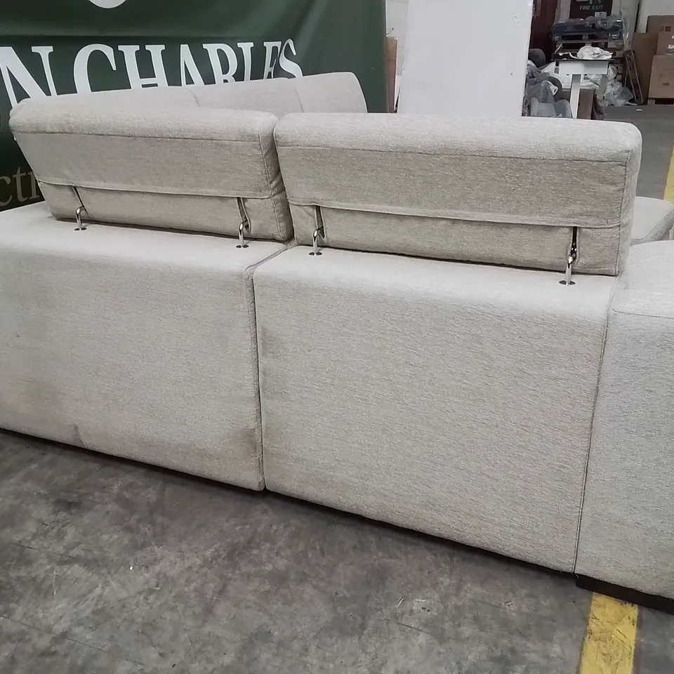 QUALITY DESIGNER ITALIAN MADE RICCARDO FABRIC CORNER SOFA SET WITH FOOTSTOOL