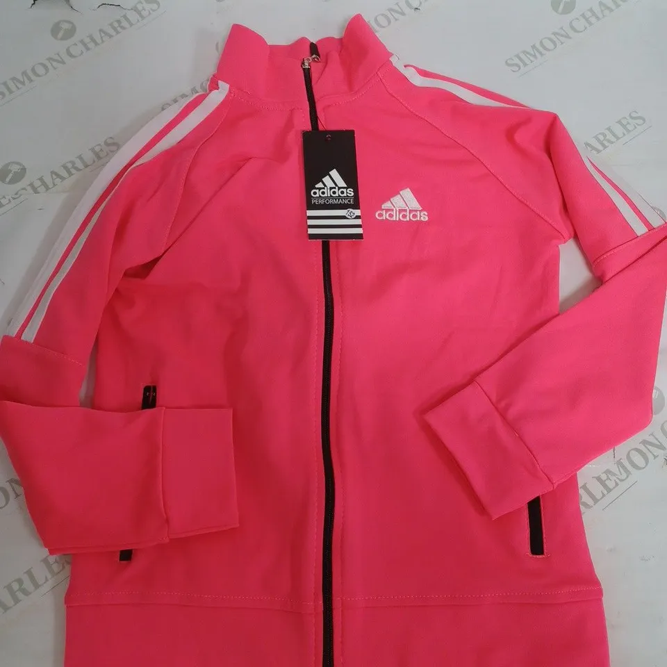 ADIDAS PERFORMANCE HOT PINK ZIP UP JACKET - SIZE 152