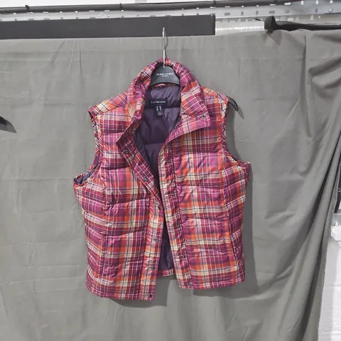 LANDS' END MEN'S PLAID QUILTED VEST – UK MEDIUM (US M)