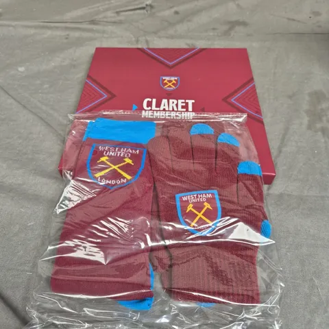 WEST HAM UNITED OFFICIAL GLOVES AND SOCKS SET